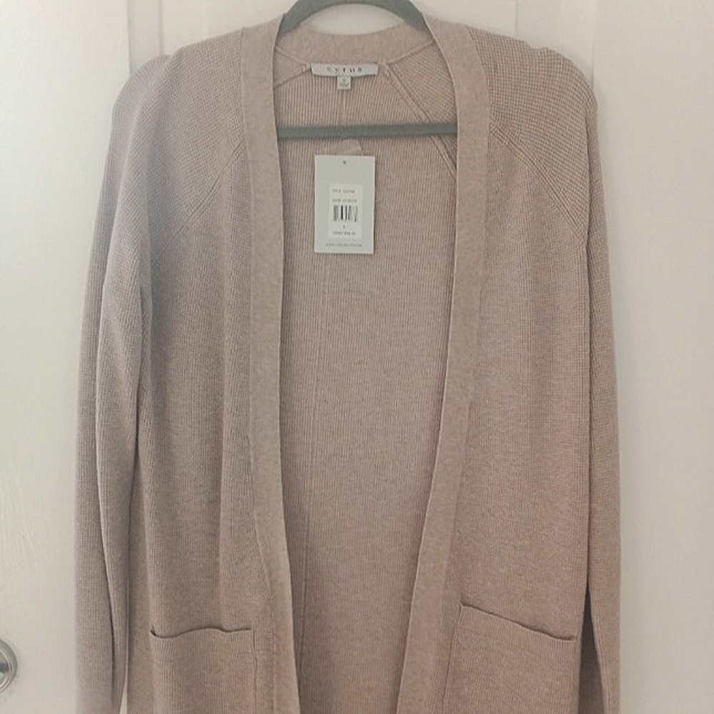 Cyrus open cardigan, small, light grey